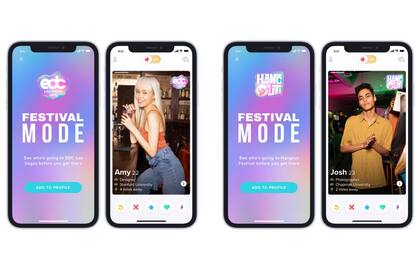 Con una nueva función, la aplicación de citas quiere aprovechar la convocatoria de eventos como el Bonnaroo o el Governor’s Ball