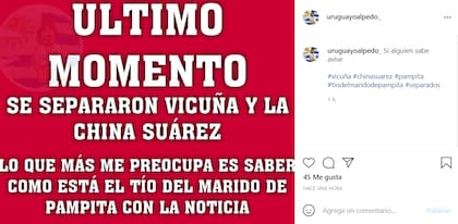 Con una placa roja, un usuario relacionó la separación e incluyó no solo a Pampita sino también a su marido, Roberto García Moritán