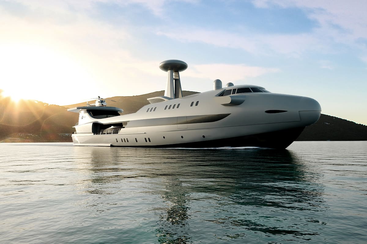 Con una proa que se asemeja a la cabina de un avión, el JET 2020 del astillero italiano Codecasa busca revolucionar el sector de los yates de lujo con un diseño inusual