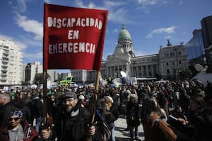 Concentracion frente al Congreso en apoyo a la Ley de emergencia en Discapacidad