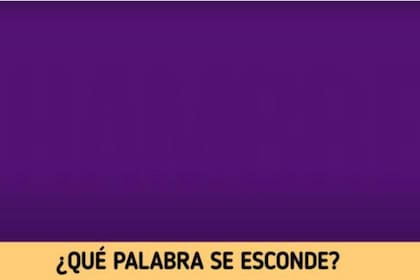 Concentración y agudeza visual se requieren para hallar la palabra oculta en este recuadro de color violeta