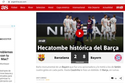 Concluyente título del diario madrileño As.