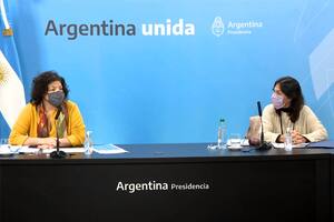 Conferencia de Carla Vizzotti y Vilma Ibarra