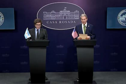 Conferencia de Javier Milei y Scott Bessent, secretario del Tesoro de EE.UU. en Casa Rosada