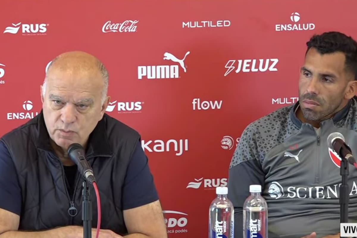 Conferencia de prensa de Carlos Tevez y Néstor Grindetti