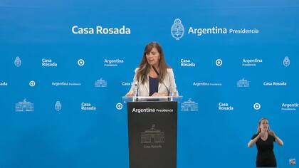 Conferencia de prensa de Gabriela Cerrutti