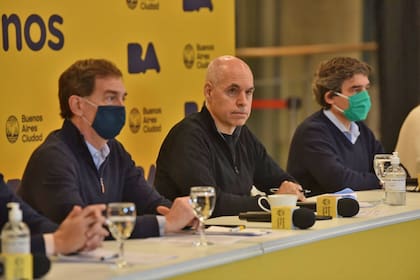 Conferencia de prensa de Horacio Rodríguez Larreta y su equipo