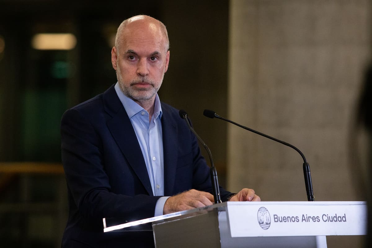 Conferencia de prensa de Horacio Rodríguez Larreta, en la sede del gobierno porteño