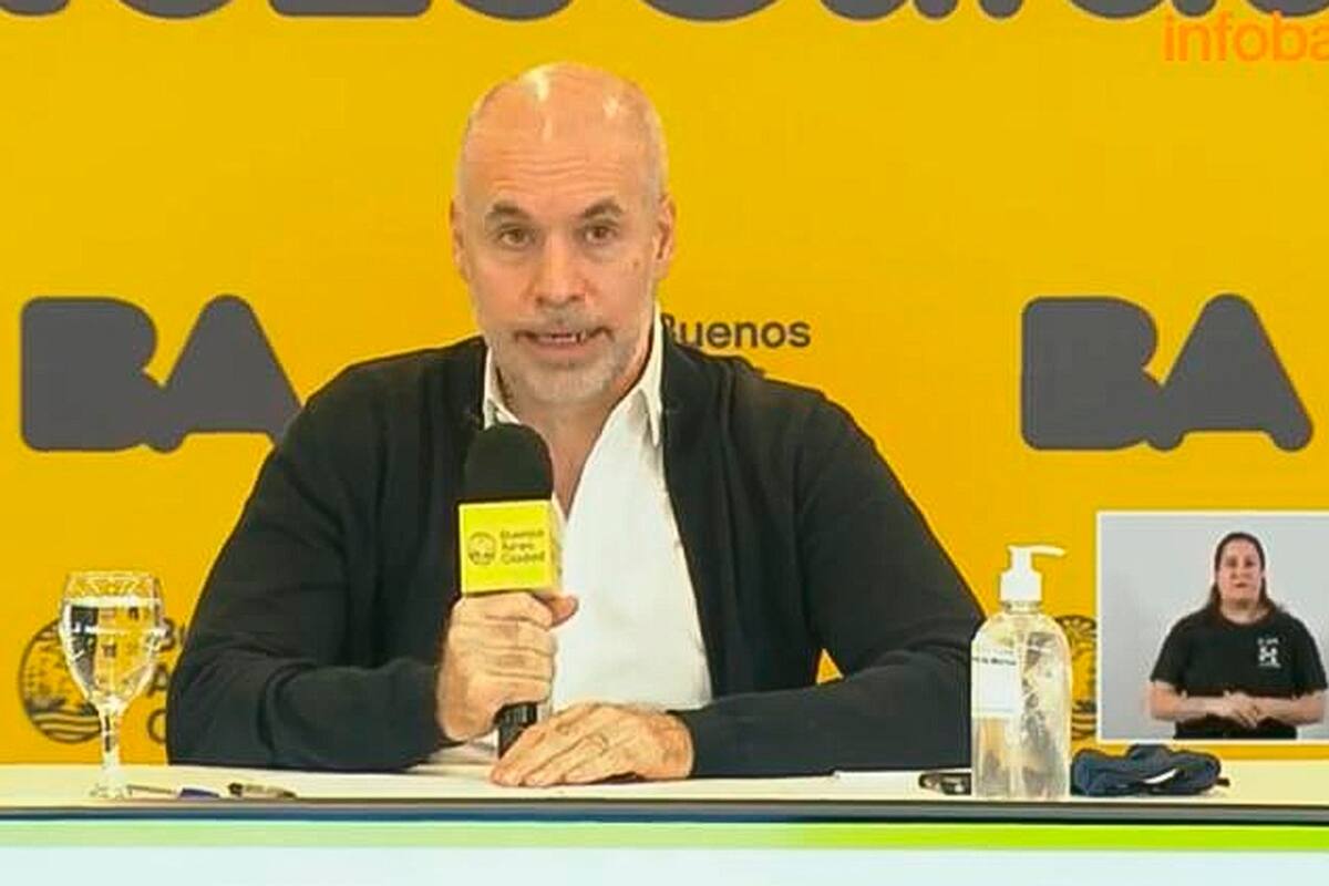 Conferencia de prensa de Horacio Rodriguez Larreta.