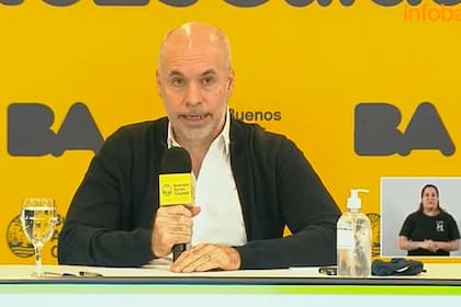 Conferencia de prensa de Horacio Rodriguez Larreta.