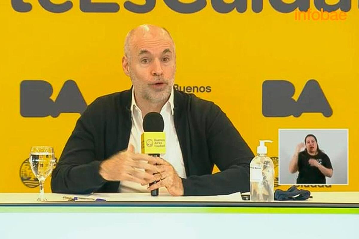Conferencia de prensa de Horacio Rodriguez Larreta.