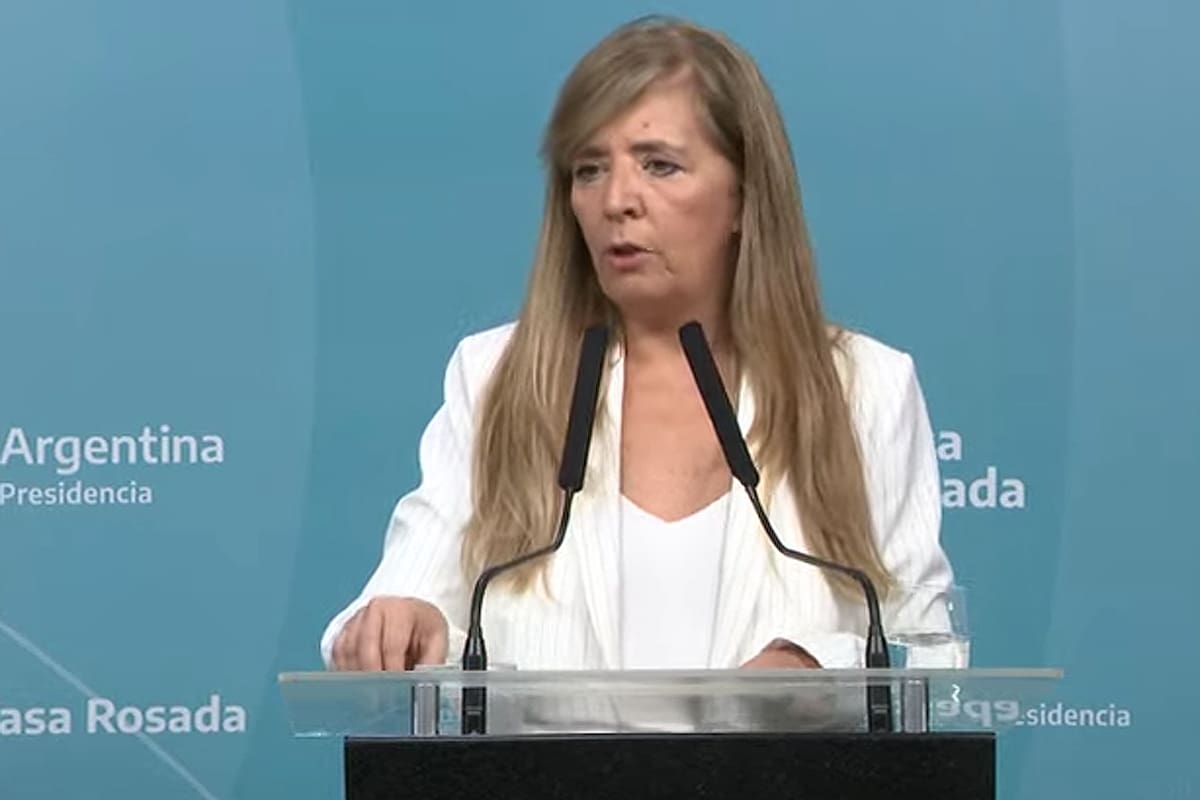 Conferencia de prensa de la portavoz de la Presidencia, Gabriela Cerruti.