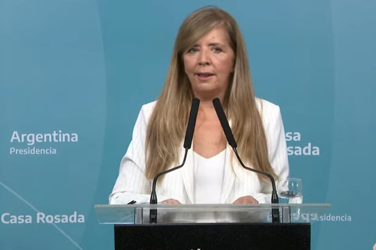Conferencia de prensa de la portavoz de la Presidencia, Gabriela Cerruti.