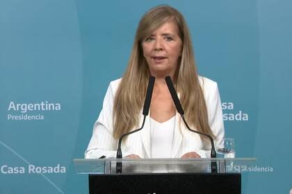 Conferencia de prensa de la portavoz de la Presidencia, Gabriela Cerruti.