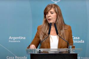 Conferencia de prensa de la portavoz de la Presidencia, Gabriela Cerruti.