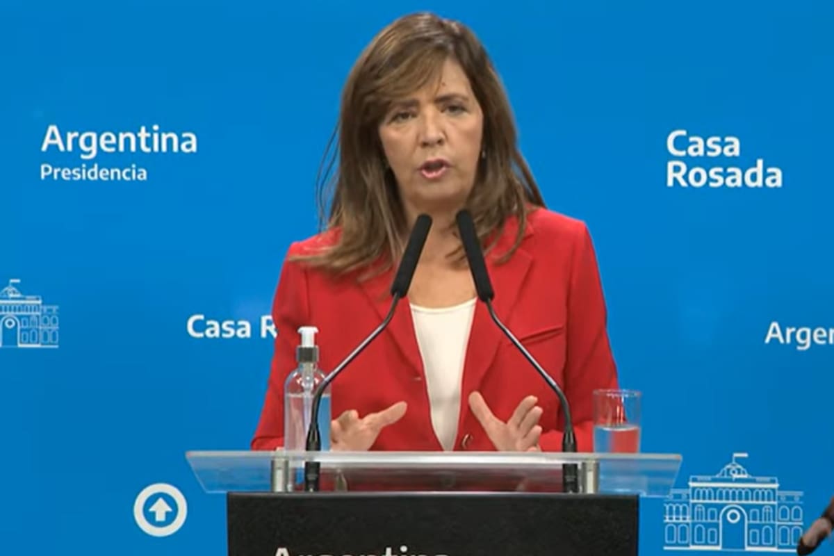 Conferencia de prensa de la portavoz de la Presidencia, Gabriela Cerruti