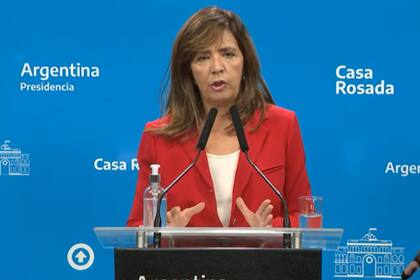 Conferencia de prensa de la portavoz de la Presidencia, Gabriela Cerruti