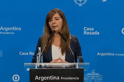 Conferencia de prensa de la portavoz de la Presidencia, Gabriela Cerruti