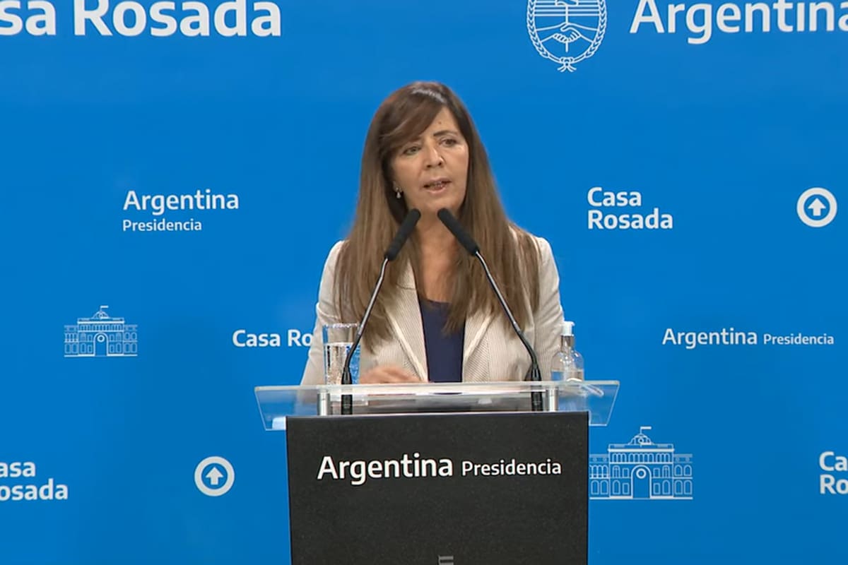 Conferencia de prensa de la portavoz de la Presidencia, Gabriela Cerruti