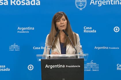Conferencia de prensa de la portavoz de la Presidencia, Gabriela Cerruti