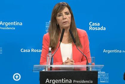 Conferencia de prensa de la portavoz de la Presidencia, Gabriela Cerruti