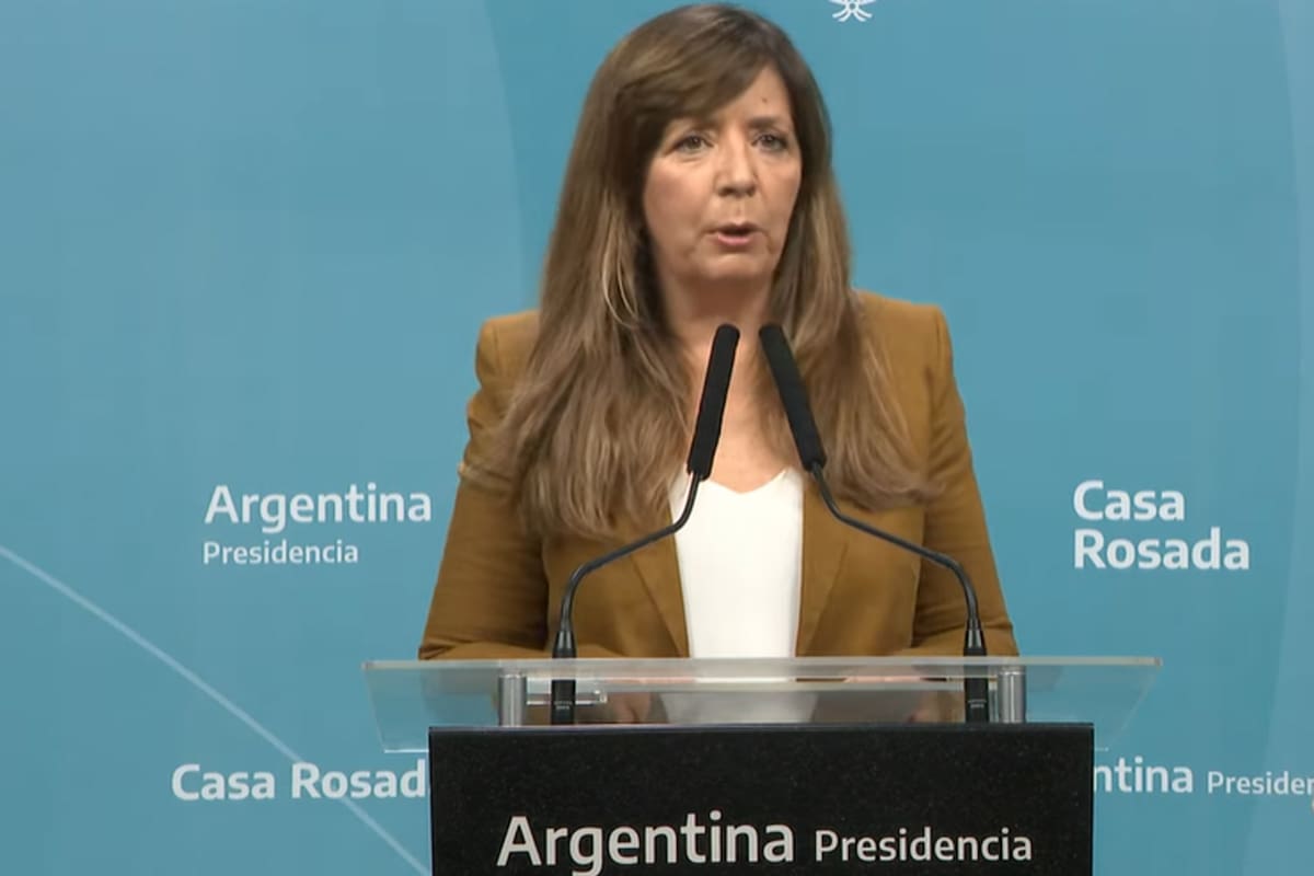 Conferencia de prensa de la portavoz de la Presidencia, Gabriela Cerruti.