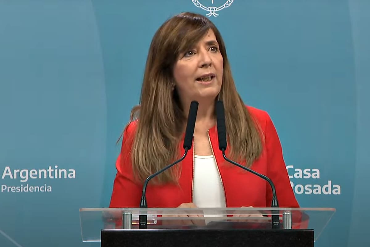 Conferencia de prensa de la portavoz de la Presidencia, Gabriela Cerruti.