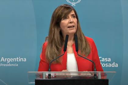 Conferencia de prensa de la portavoz de la Presidencia, Gabriela Cerruti.