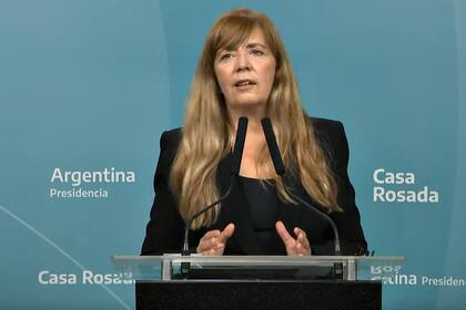 Conferencia de prensa de la portavoz de la Presidencia, Gabriela Cerruti