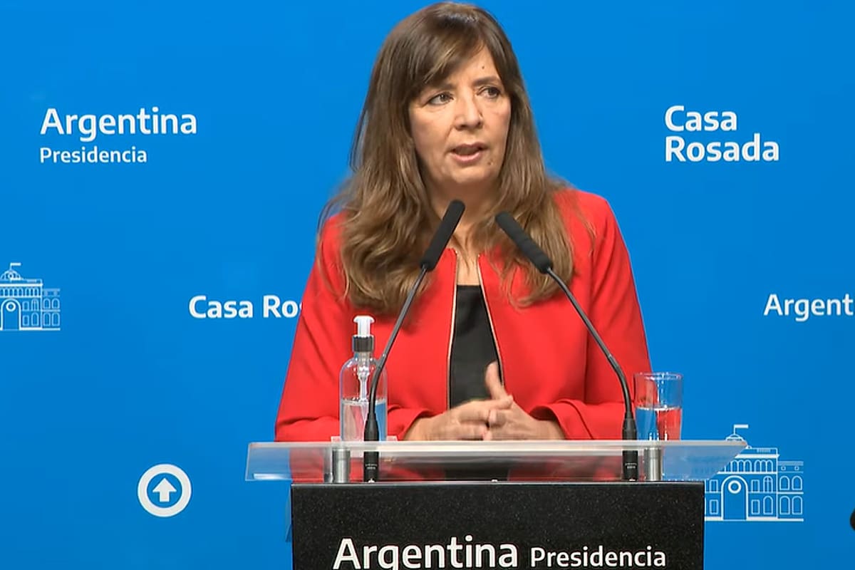 Conferencia de prensa de la portavoz de la Presidencia, Gabriela Cerruti