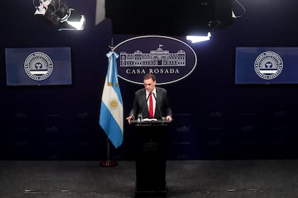 Conferencia de prensa de Manuel Adorni