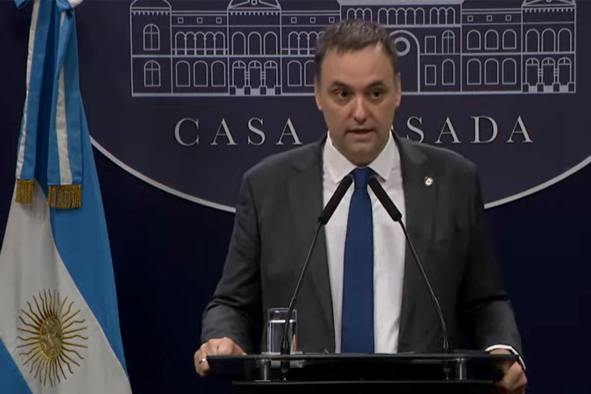 Conferencia de prensa de Manuel Adorni.