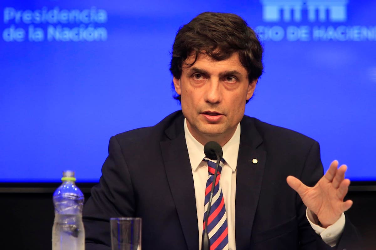 Conferencia de prensa del Ministro de Hacienda de la nacion, Hernan Lacunza, en el Ministerio de Hacienda. El 28_08_2019