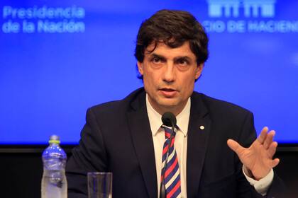 Conferencia de prensa del Ministro de Hacienda de la nacion, Hernan Lacunza, en el Ministerio de Hacienda. El 28_08_2019