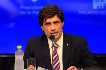 Conferencia de prensa del Ministro de Hacienda de la nacion, Hernan Lacunza, en el Ministerio de Hacienda. El 28_08_2019