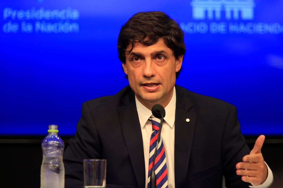 Conferencia de prensa del Ministro de Hacienda de la nacion, Hernan Lacunza, en el Ministerio de Hacienda. El 28_08_2019