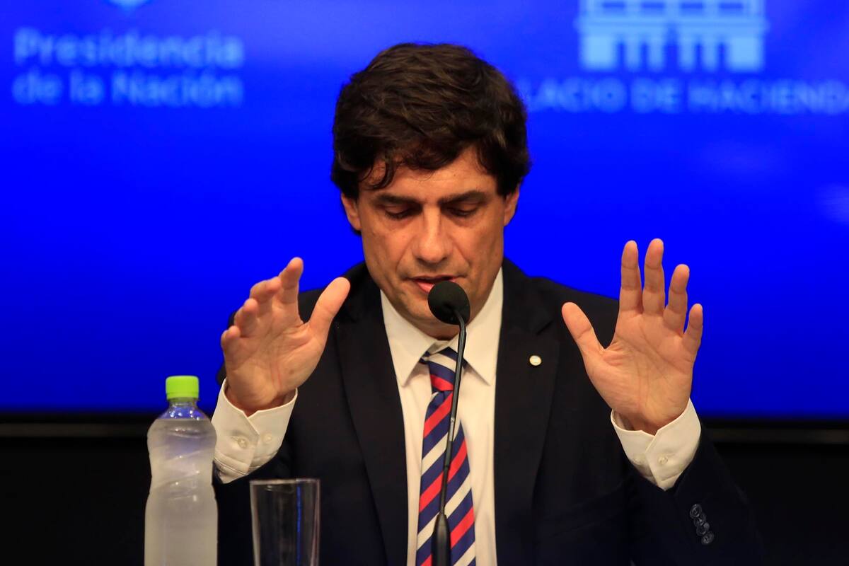 Conferencia de prensa del Ministro de Hacienda de la nacion, Hernan Lacunza, en el Ministerio de Hacienda. El 28_08_2019