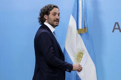 Conferencia de prensa, por precios cuidados, de Santiago Cafiero (Jefe de Gabinete), Matias Kulfas (Ministro de Desarrollo productivo de La Nacion) y Paula Espaniol (Secretario de Comercio Interior) en Casa de Gobierno El 07_01_2020