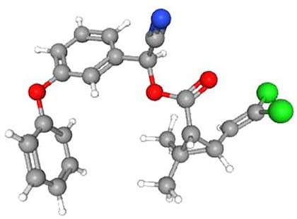 Conformación tridimensional de α-cipermetrina