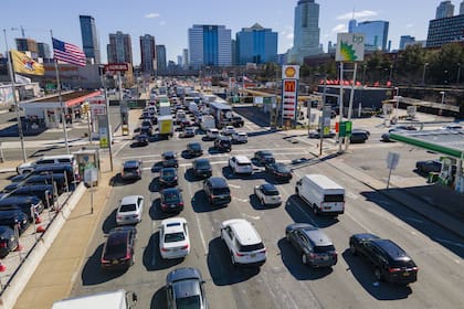 Congestión de autos en Nueva York.  (AP/Ted Shaffrey, File)