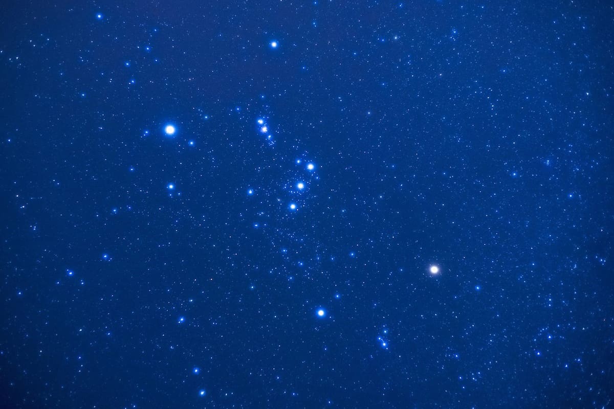 Constelación de Orión, desde el hemisferio sur