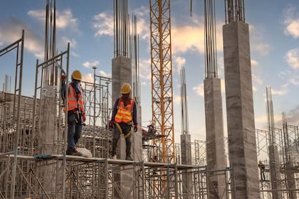 Construction worker at construction site