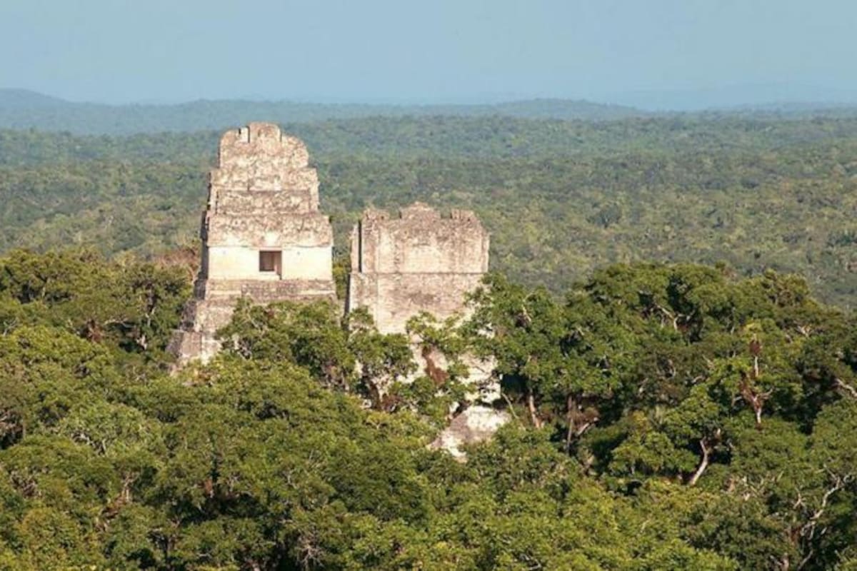Construido hace más de 1200 años, el Templo IV en Tikal, Guatemala, es un testimonio de la durabilidad de la antigua albañilería maya.