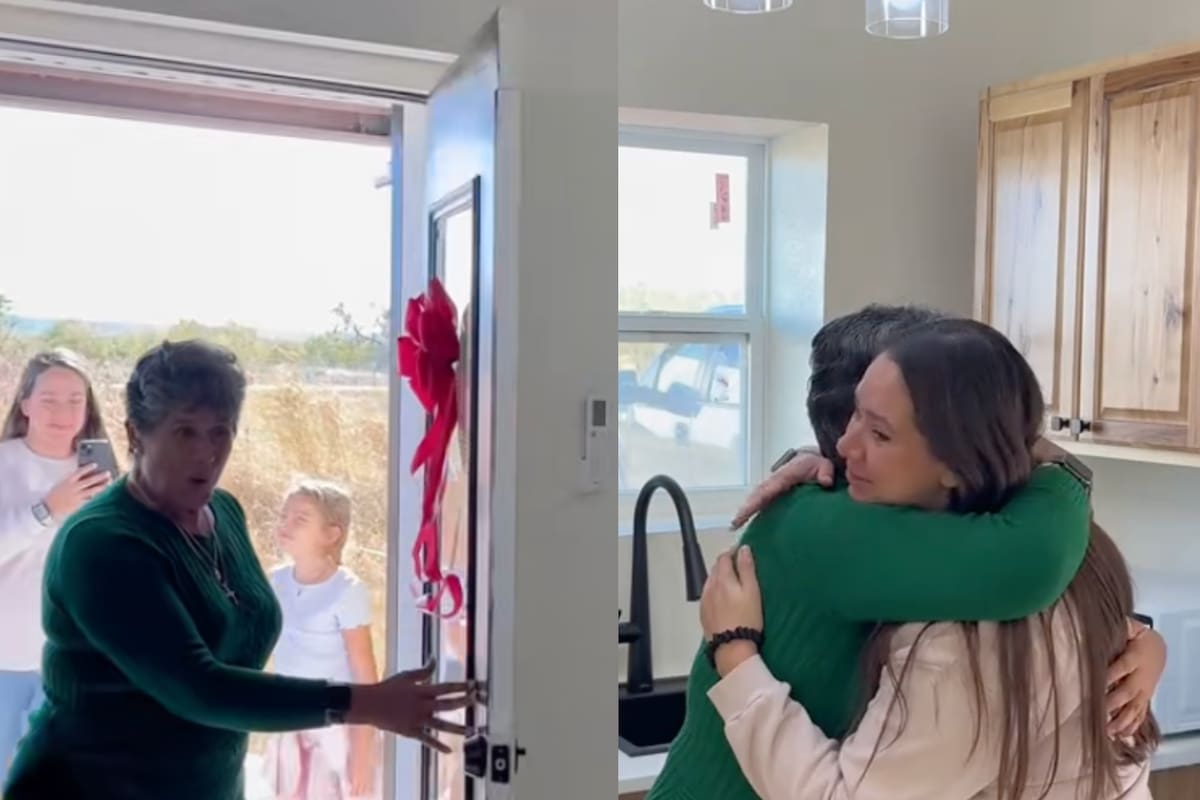 Construyeron una minicasa en su patio en Texas para que su madre tuviera un espacio propio y permanente