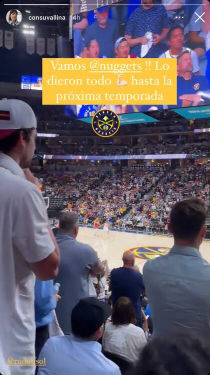 Consuelo en el Ball Arena, en el final de temporada de los Denver Nuggets