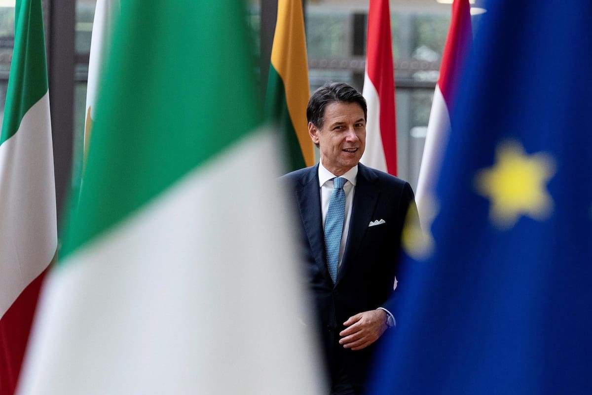 Conte, en su llegada esta semana a la sede de la Unión Europea, en Bruselas