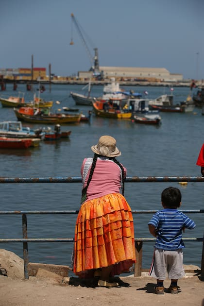 Contemplación en el muelle de pescadores de Arica.