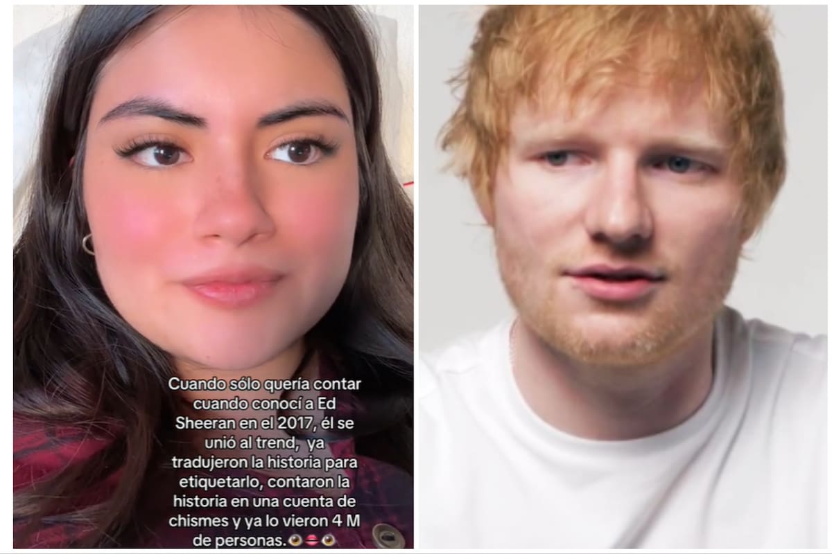Contó una extraña secuencia con Ed Sheeran y se volvió voral (Foto: captura TikTok/@paolautnerosss e Instagram/@teddysphotos)