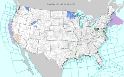 Contraste extremo: norte con máximas de 4°C (40°F) mientras sur de Texas supera los 38°C (100°F)
