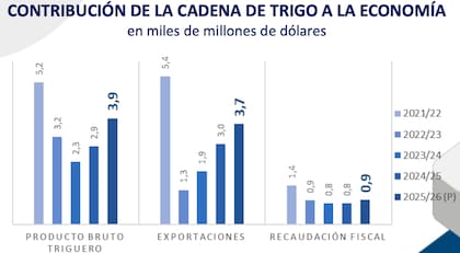 Contribución de la cadena de trigo a la economía
